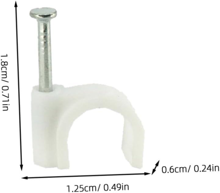 DOITOOL Cord Holders 600 Pcs Cable Clamp Cable Clip Cord Clips Cord Wall Clip Cable Wall Clip Wire Clamps Staple Outdoor