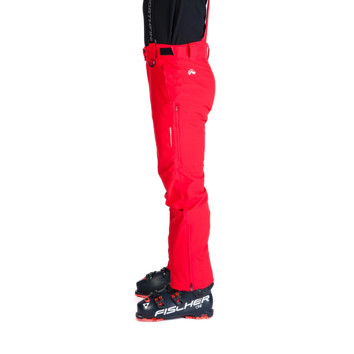 NORTHFINDER Bequeme Herren-Skihose im regulären Schnitt mit abnehmbaren Trägern Wilfred