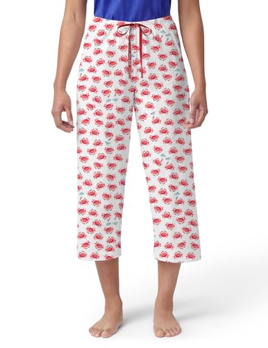 Image of HUE Women's Summer Vacation Pajama Separates, Soft, Whimsical Print Pjs with Tropical Beach Themes, Flip Flops, Cocktails