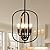 Black Chandelier Light, Modern Farmhouse Chandeliers for Dining Room Light Fixture Entryway Industrial Rustic Geometric Hanging Foyer Lighting Fixtures Kitchen Chandelier for Entryway Bedroom Hallway