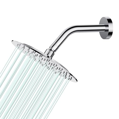 AULEEND All Metal Rain Shower Head - Heavy Duty Stainless Steel, Easy Install, High Water Flow,...