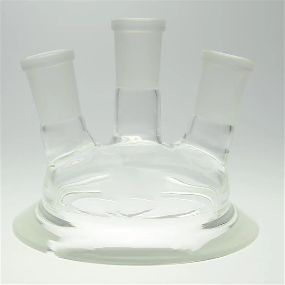 Equipos y suministros de laboratorio Reactor cilíndrico de vidrio 3 bocas, 1 litro, 24/40, 1000 ml, fondo plano