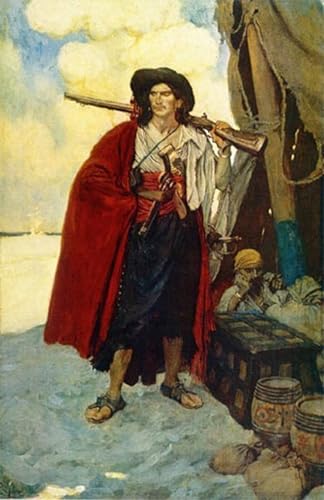 Impression Tableaux Graffiti Art Mural Pirate Peinture de Qualité 60x90cm