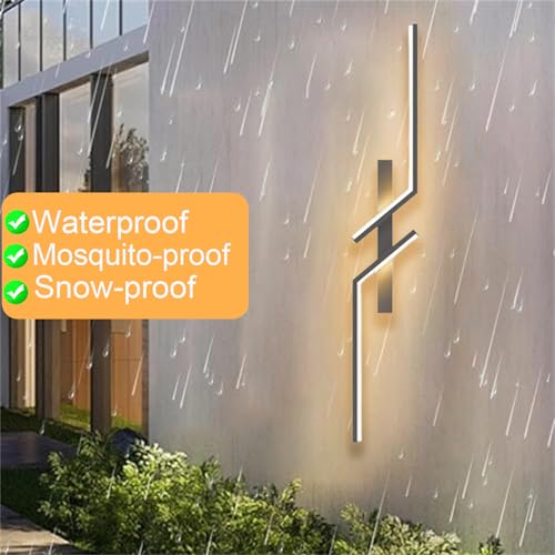 Lampe murale creative LED etanche IP65 applique moderne longue or 80cm - 4