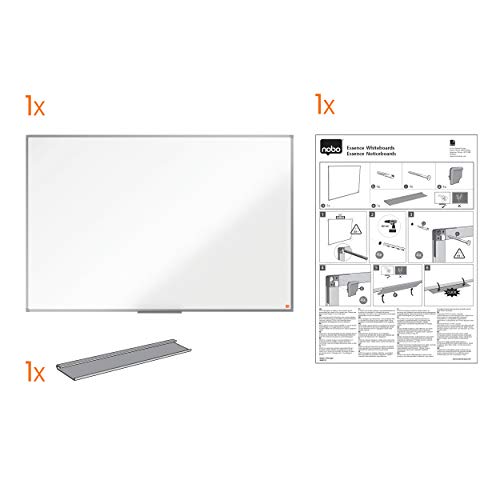 Nobo Staal magnetisch whiteboard, 900 x 600 mm, aluminium afwerking, hoekwandmontage, inclusief whiteboardpennenbak… - Image 6