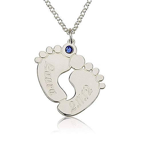Baby feet name necklace Clearance