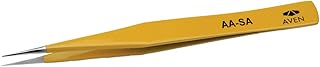 Aven 18013EZ E-Z Pik Precision Style AA Tweezer, Stainless Steel, Yellow , 5