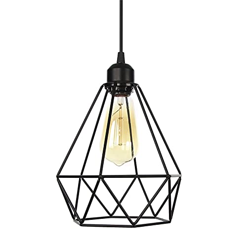 Lampe Suspendue pour Plafond Bas avec Cordon Noir Réglable Pratique - 5