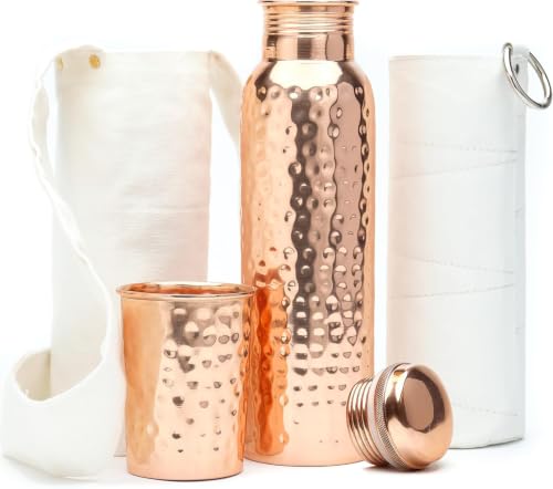 Kitchen Science Ayurvedic Copper Water Bottle with Tumbler