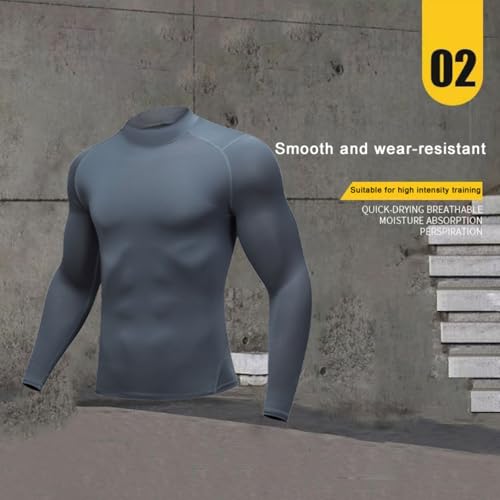 Men's UPF 50+ Long Sleeve Rash Guard Compression Shirt Quick Dry Water Surf Swim Shirts Cold Gear Base Layer Ski Top4