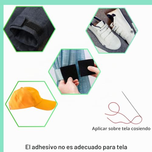 Miniatura 6 de Teuvo Belcro Adhesivo, 11 Cm De Ancho Y 2m De Largo Belcro Adhesivo Doble Cara Para Arreglar, Organizar Y Unir Objetos En El Hogar Y La Oficina