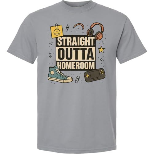 inktastic Straight Outta Homeroom Back to School Adult Premium T-Shirt