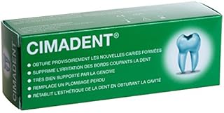 CIMADENT Temporary Dental Cement to Clog a Caries or a Lost Filling. Excellent Temporary Dressing While Waiting for a Dentist Appointment.30 Applications.
