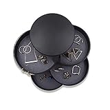 ♥ 【Espacio de almacenamiento de 4 capas suficiente】: espacio suficiente para guardar anillos, aretes, collares, lápices labiales, accesorios para el cabello, mini pinceles de maquillaje y otros accesorios pequeños para clasificar sus diversas joyas y salvarlo de la confusión de las joyas de almacenamiento.