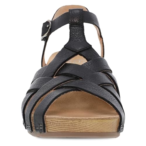 Dansko Tinley Fisherman Wedge Sandal for Women - Cushioned, Contoured Footbed for All-Day Comfort and Support - Adjustable Hook & Loop Straps with Buckle Detail4