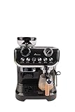 Alivio 2L Bean to Cup Coffee Machine, Automatic Coffee Maker with Grinder and Milk, Professional Espresso Cappuccino Maker for Office Home 1450W (Black)