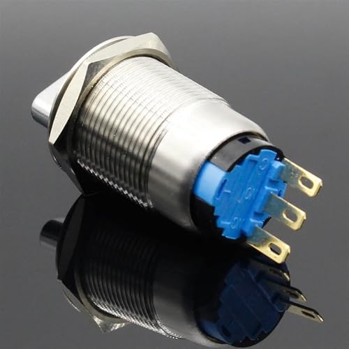 Interrupteur bouton poussoir de commande 19mm pour tableau de bord auto et bateau 12V - 4