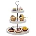 Sweese 734.101 3-Tier Porcelain Cupcake Stand, Tiered Dessert Stand, Cake Stand - White Porcelain Round Plates for Tea Party Wedding Baby Shower Buffet Server