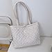 Cute Floral Quilted Small Tote Bag for Women Lightweight Shoulder Handbag for Daily Use (Light Pink purple)