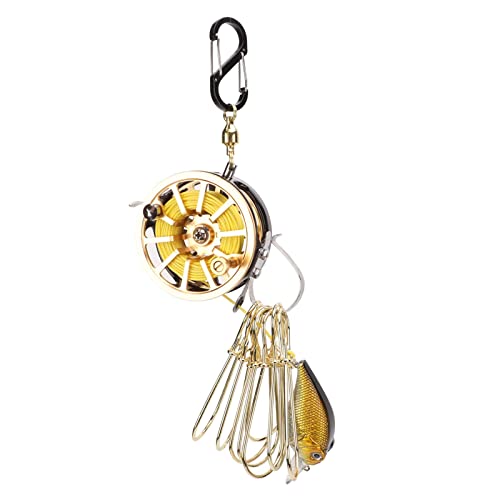 Chaîne de pêche en acier inoxydable portable boucle pression télescopique 293g