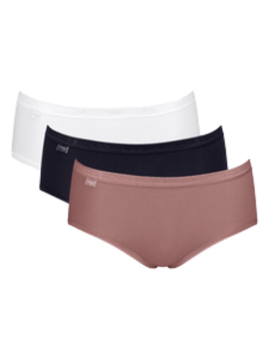 Sloggi Basic Midi 3 Pack Briefs White/Black/Cacao Multi L - 14