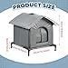 Baoblaze Outdoor Cat House Pet House Waterproof Oxford Cloth Protection Cats Tent Stray Cat Shelter for Winter Community Outside Porch, L