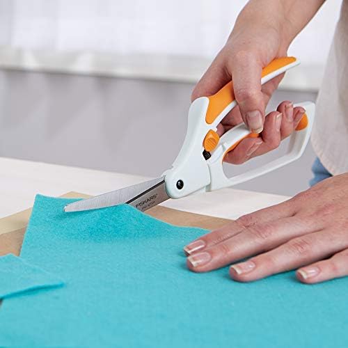 Fiskars Scissors, Fabric, White/Grey, 2.3 x 6.5 x 26.5 cm