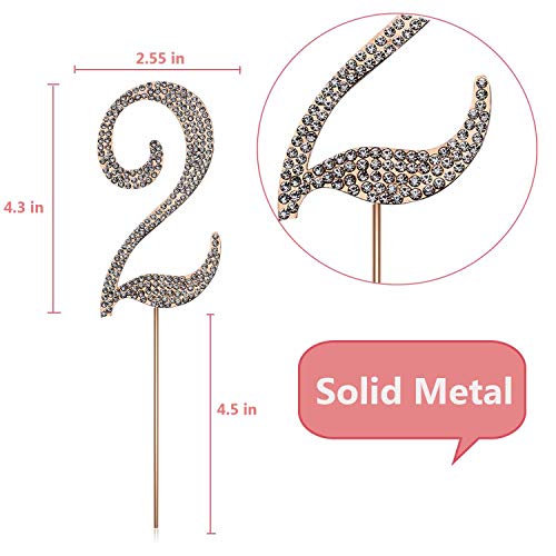 Magjuche Gold 22" Crystal Cake Topper, Number 22 Rhinestones 22Nd Birthday Cake Topper, Boy Or Girl Birthday Or 22Nd Anniversary Party Decoration Supply #TOP4