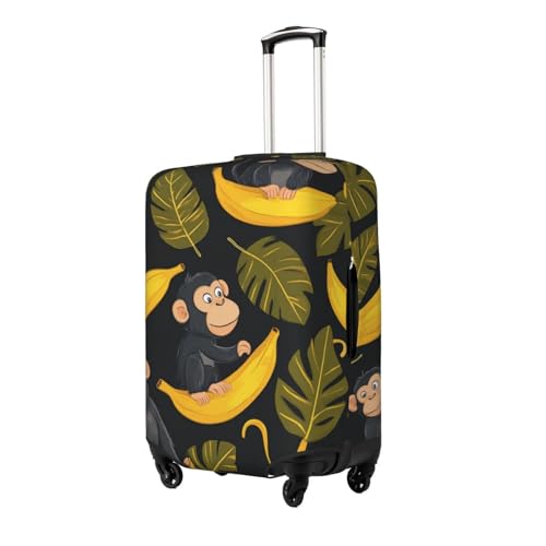 Monkey Banana Jungle Luggage Cover Elastic Washable Protector Anti-Scratch Travel Suitcase Covers With Concealed Zipper For 18-32 Inch Luggage Small2