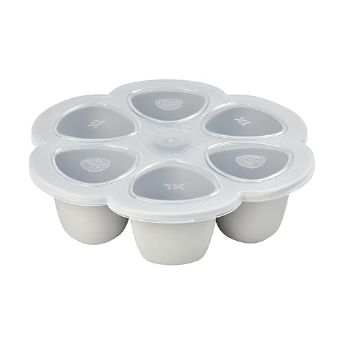 BEABA Multiportions Contenedor de silicona de alta calidad para almacenamiento de alimentos para bebés, bandeja para congelador de alimentos para