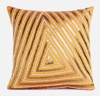 Sofakissen Gelb Kissenbezug Handarbeit Gold 40 x 40 cm von TradiNB Cover