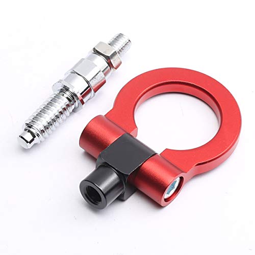 Ocestore Track Racing Style Tow Hook Towing Eye Cnc Aluminum Screw On Front Rear Bumper Replacement For 3 Series E36 E46 E90 E91 E92 E93 318 320 323 325 328 330 335 M3 1992 To 2012 (Red) #TOP2