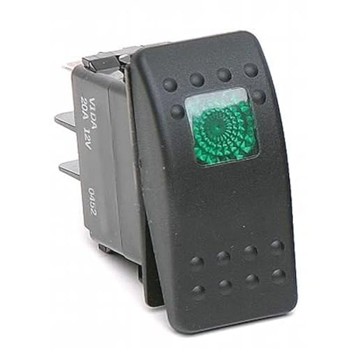 Daystar Rocker Switch Green Light 20 AMP Single Pole