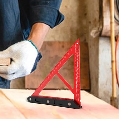 demaxiyad Square for Woodworking, Multifunctional Measuring Tool, Layout Carpenter Rafter Square Measuring Tool for Architecture, Drawing, Woodworking - Image 7