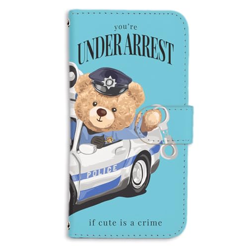 Google Pixel 7a 用 ベアぽりす テディベア キャラクター ぶるー 手帳 スマホケース カードスロット ピクセル7aカバー 耐衝撃性 携帯ケース ストラップホール bcbp02c