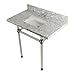 Kingston Brass KVPB36MASQ6 Templeton 36X22 Vanity with Sink & Acrylic Feet Combo, 36" (L) x 30-3/16" (W) x 11-1/4" (H), Carrara Marble/Polished Nickel