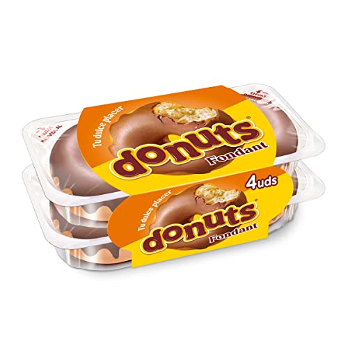 [Dto. caducidad próxima] Donuts Fondant - Rosquillas Cubierta con Crujiente Chocolate Fondant 4 unidades, 228 g