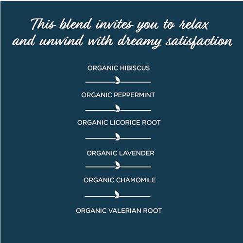 The Tea Spot Organic Lights Out Tea with Valerian Root for Sleep Support & Relaxation | Blend of Hibiscus, Peppermint, Chamomile, Lavender, Licorice Root & Valerian Root | Caffeine-Free 15 Tea Bags, Pack of 1 - Image 4