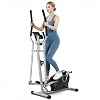 Dripex Elliptical Exercise Machine, Hyper-Quiet Magnetic Elliptical Machine for Home, 16-Level Resistance Elliptical Training Machines with 13.2LBS Flywheel, Pulse Sensor & LCD Monitor
