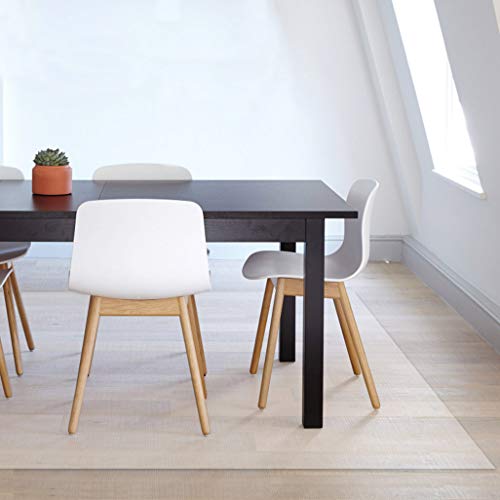 EGROON PVC�� ���� �`�F�A�}�b�g ���O �J�[�y�b�g ����40cm-200cm �L�b�`���}�b�g ��40cm-140cm �N���A�}�b�g ���ی�}�b�g ����1mm �h�� �ϋv ����h�~ 90*120CM
