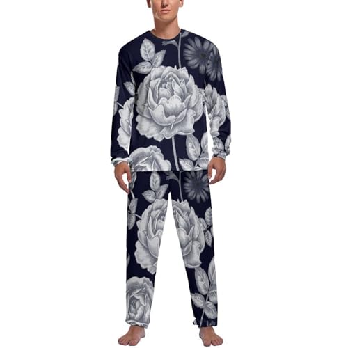 Pyjama homme haut et bas ensemble vêtement de nuit gris pour des soirées cocooning