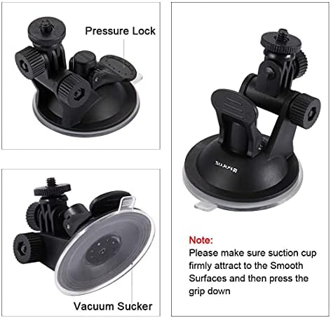 PULUZ Camera Car Suction Cup Mount for Gopro 12 11 10 9 8 7 6 5 Session, Adjustable Vehicle Window & Windshield Car Holder for Gopro, DJI OSMO Pocket,insta360 Assesseories