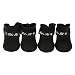Haustier Hundestiefel, 4PCS Silikon Nette wasserdichte Stiefel Anti Rutsch Gummisohlen für Outdoor (Größe 2.0 'x 1.57in)