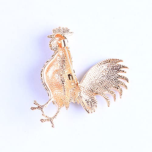 kowaku Broche de Galo Strass Lutador de Galo Broche de Aniversário Do Zodíaco