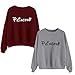 Overdose Sudadera Mujeres Manga Larga Blusa Carta Imprimir Sudadera Pullovers OtoñO CáLido...