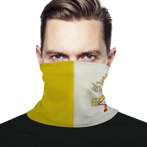 Flag of The Vatican City Fashion Neck Gaiter Cooling UV Protection Breathable Bandana Face Mask Scarf