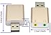 zdyCGTime 5.1 USB Stereo Sound Card Adapter, USB-A to 3.5mm Audio & Microphone, Compatible with Windows & Mac, PC & Notebook (1 Pack/Golden)