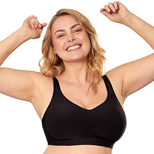 Shapermint Compression Wirefree Support Bra For Women Small To Plus Size Everyday Wear, Exercise And Offers Back Support Black #TOP4