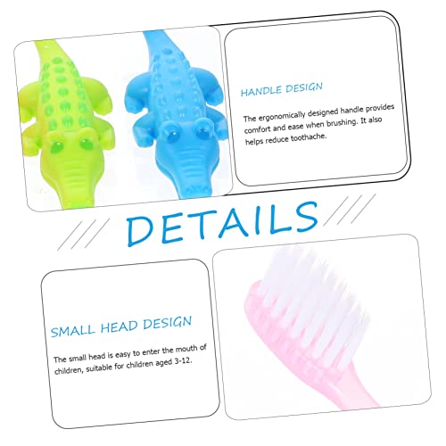 minkissy 16 Stk Kinderzahnbürste Reinigungszubehör Vegane Bio-Zahnbürste Hygienische kinder toothbrush Hand Cartoon-Borsten- pp – Bild 5