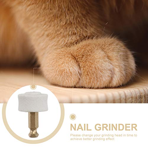Balacoo 10Pcs Pet Prego Grinder Substituição Cabeça Garra Cat Dog Cat Dog Prego Moedor De Ponta Subs